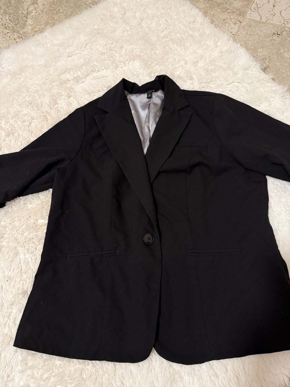 torrid Black Single-Button Notch Lapel Blazer
